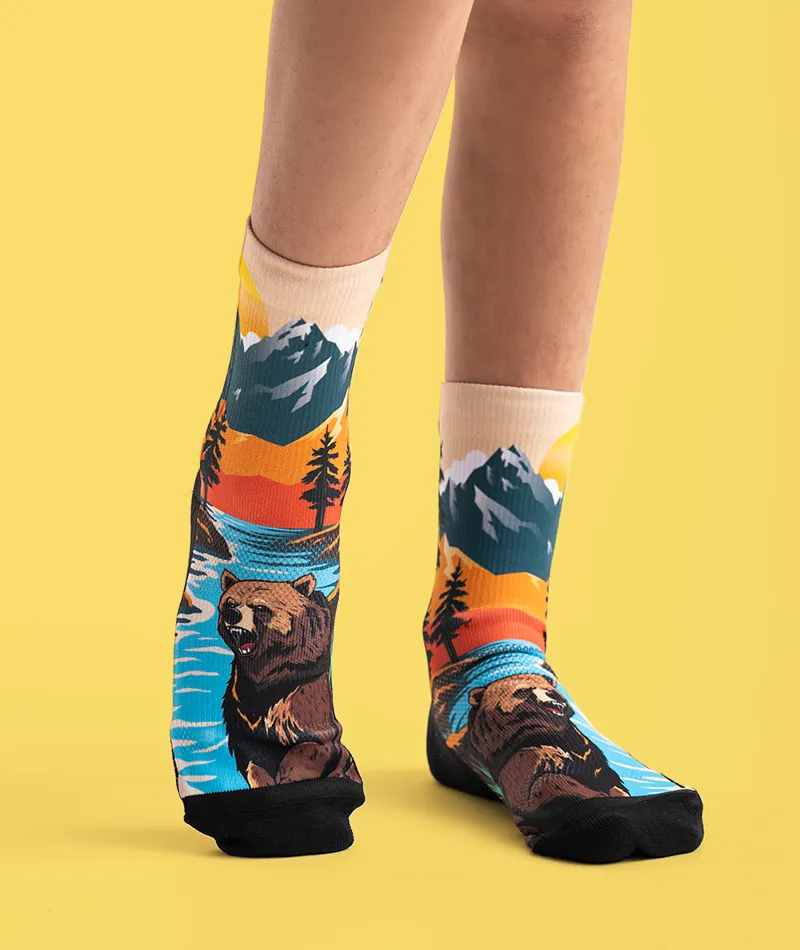 Grizzly Bear Youth Crew Socks