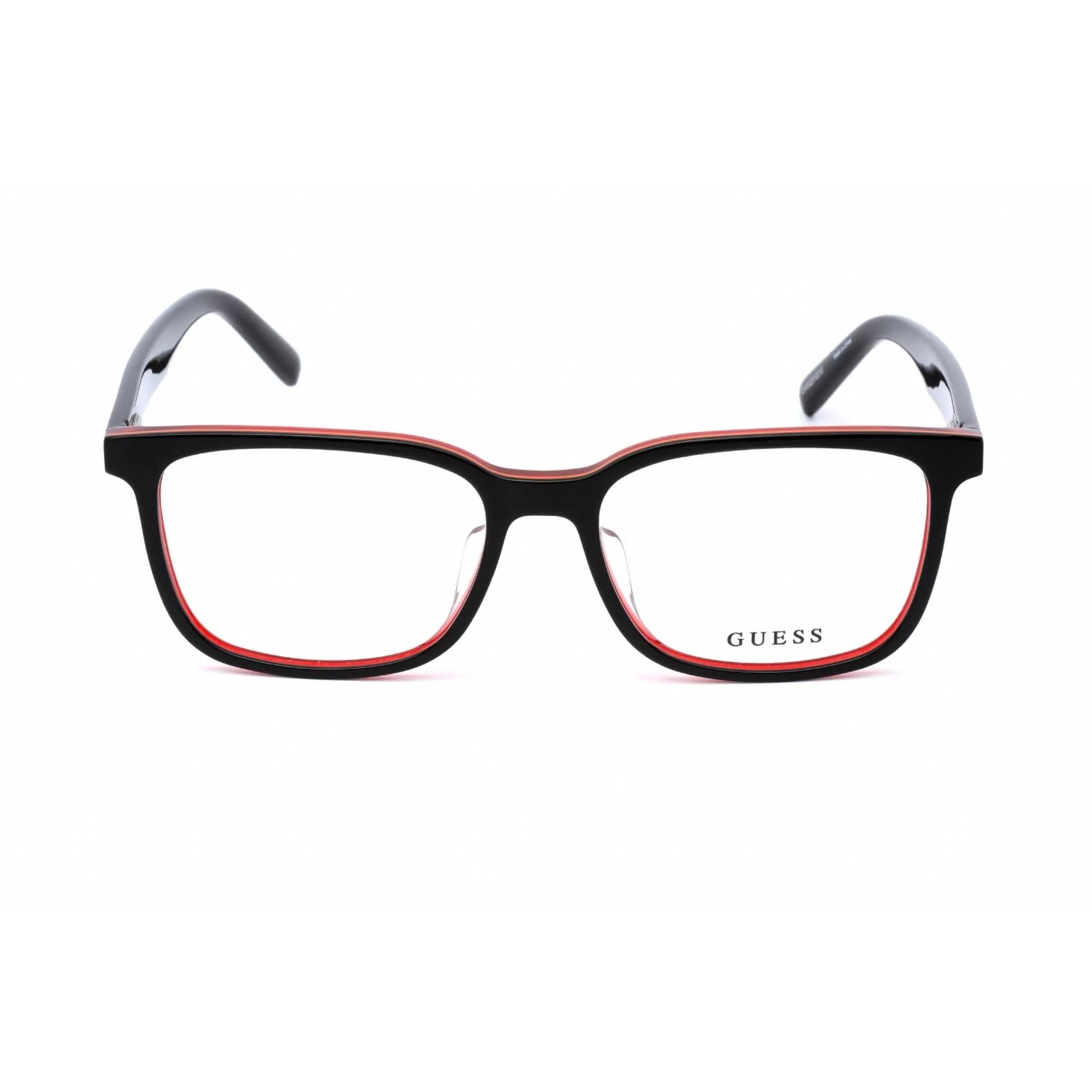 Guess Women's Eyeglasses - Full Rim Black/Red Plastic Rectangular | GU50034-F 005