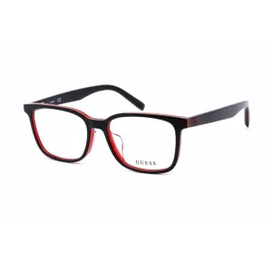 Guess Women's Eyeglasses - Full Rim Black/Red Plastic Rectangular | GU50034-F 005
