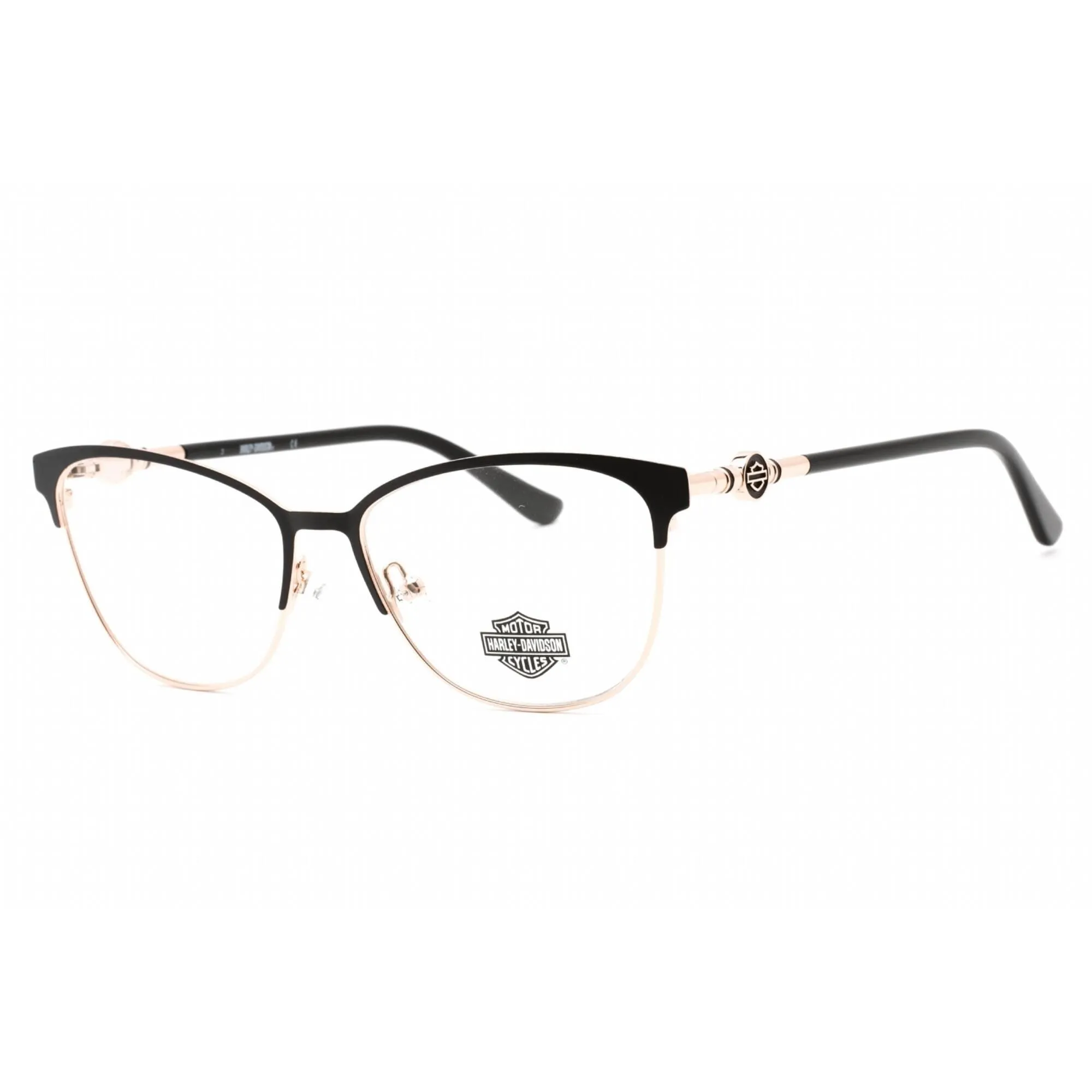 Harley Davidson Women's Eyeglasses - Full Rim Matte Black Metal Frame | HD0563 002