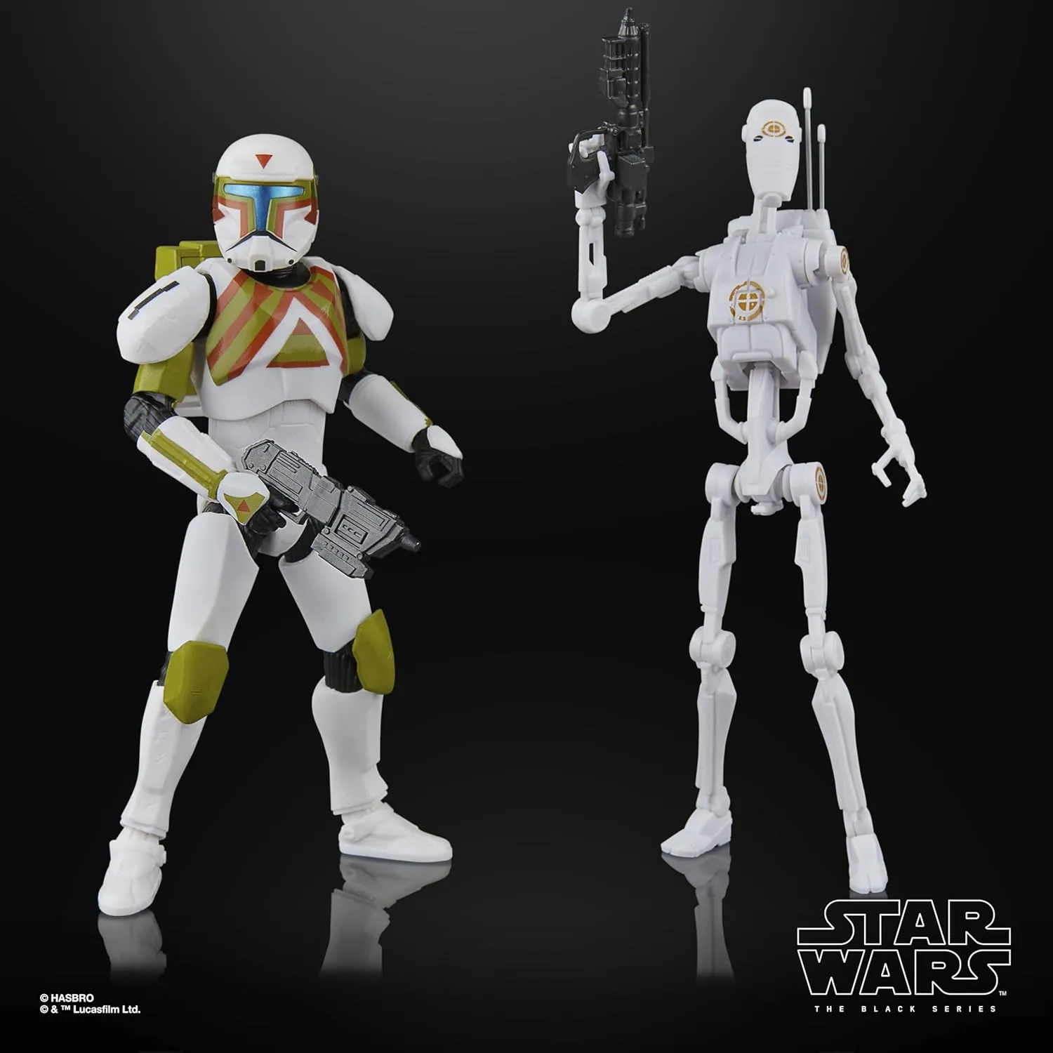 Hasbro Star Wars Black Series Battlefront II Clone Commando Urban Fighter & B1 Battle Droid Training 6 Inch Action Figure