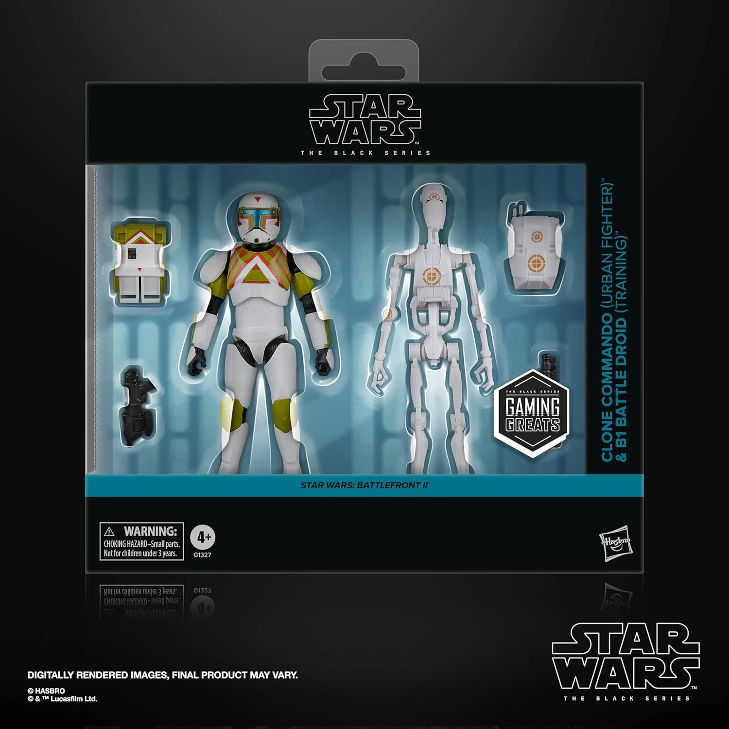 Hasbro Star Wars Black Series Battlefront II Clone Commando Urban Fighter & B1 Battle Droid Training 6 Inch Action Figure