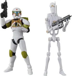 Hasbro Star Wars Black Series Battlefront II Clone Commando Urban Fighter & B1 Battle Droid Training 6 Inch Action Figure