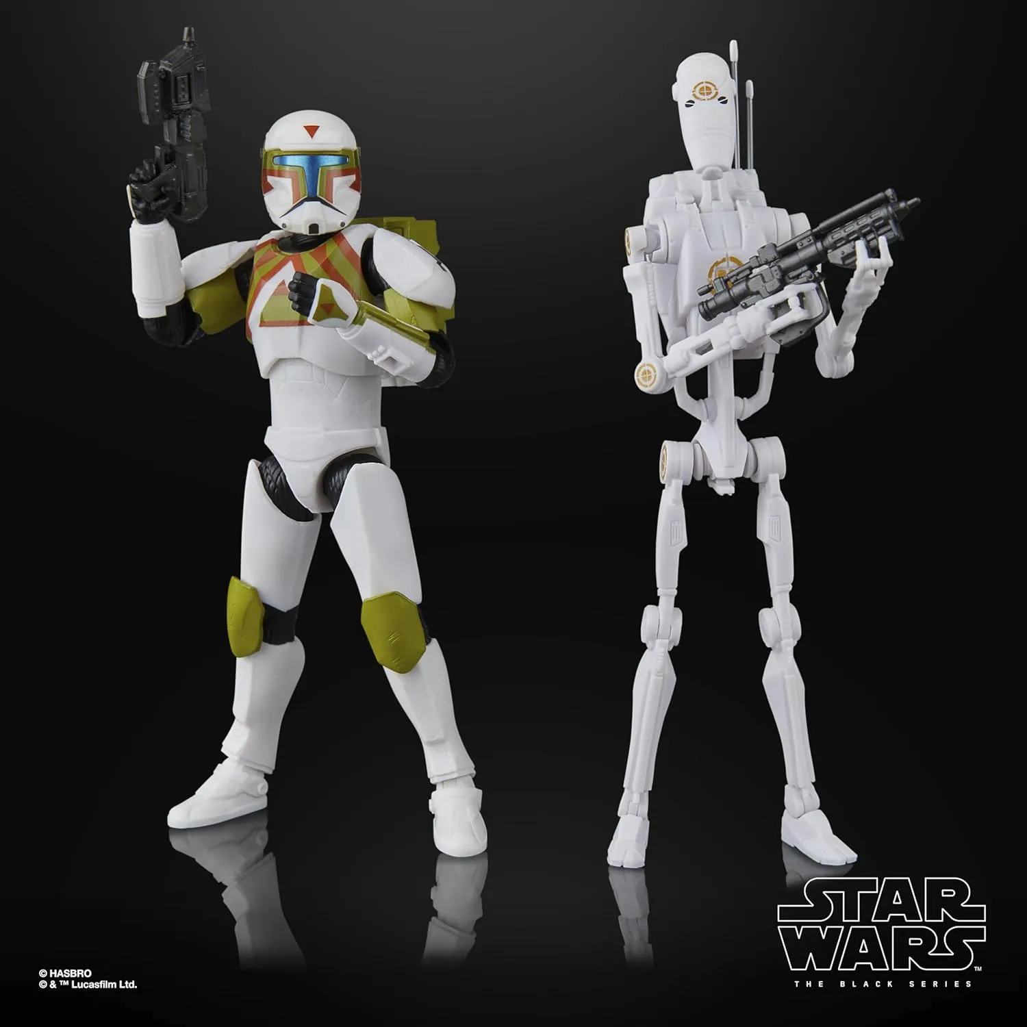 Hasbro Star Wars Black Series Battlefront II Clone Commando Urban Fighter & B1 Battle Droid Training 6 Inch Action Figure