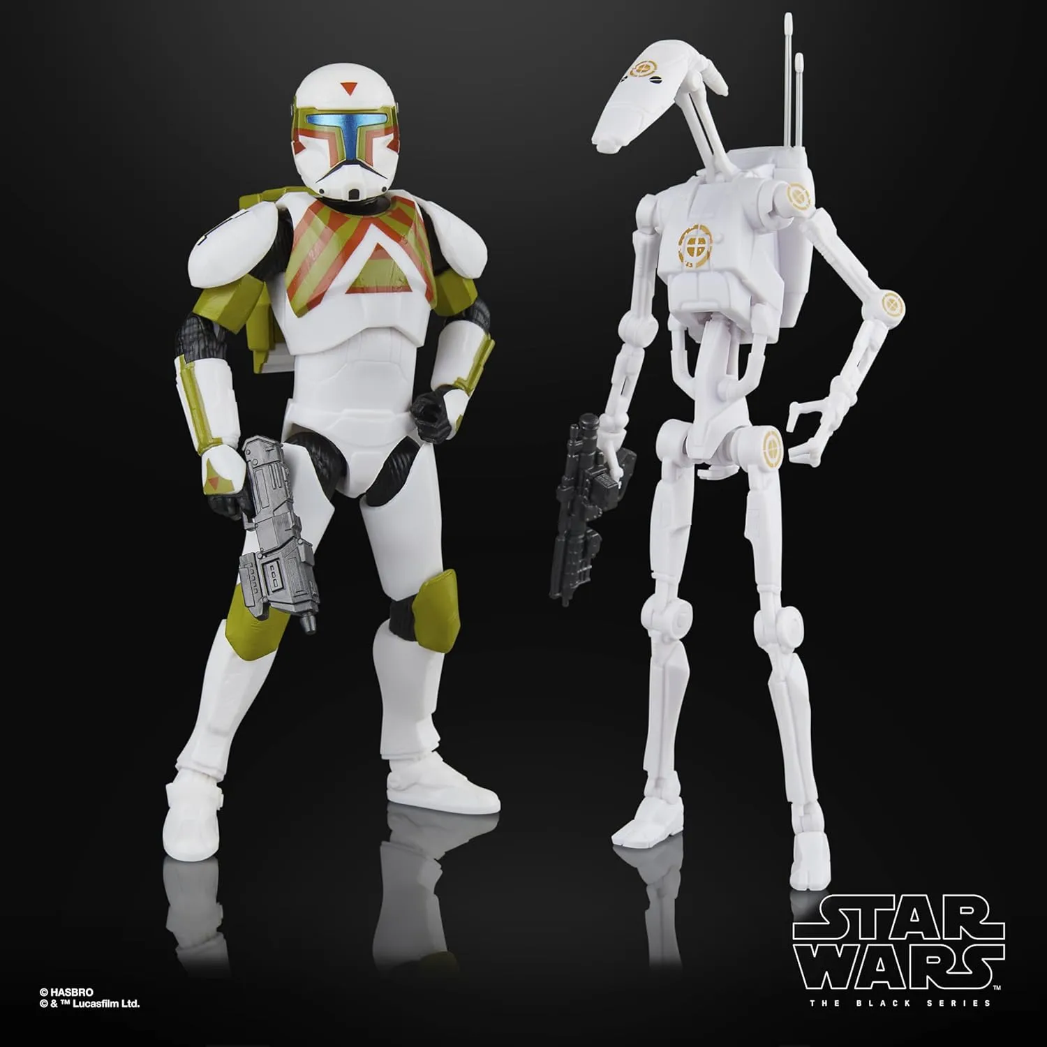 Hasbro Star Wars Black Series Battlefront II Clone Commando Urban Fighter & B1 Battle Droid Training 6 Inch Action Figure