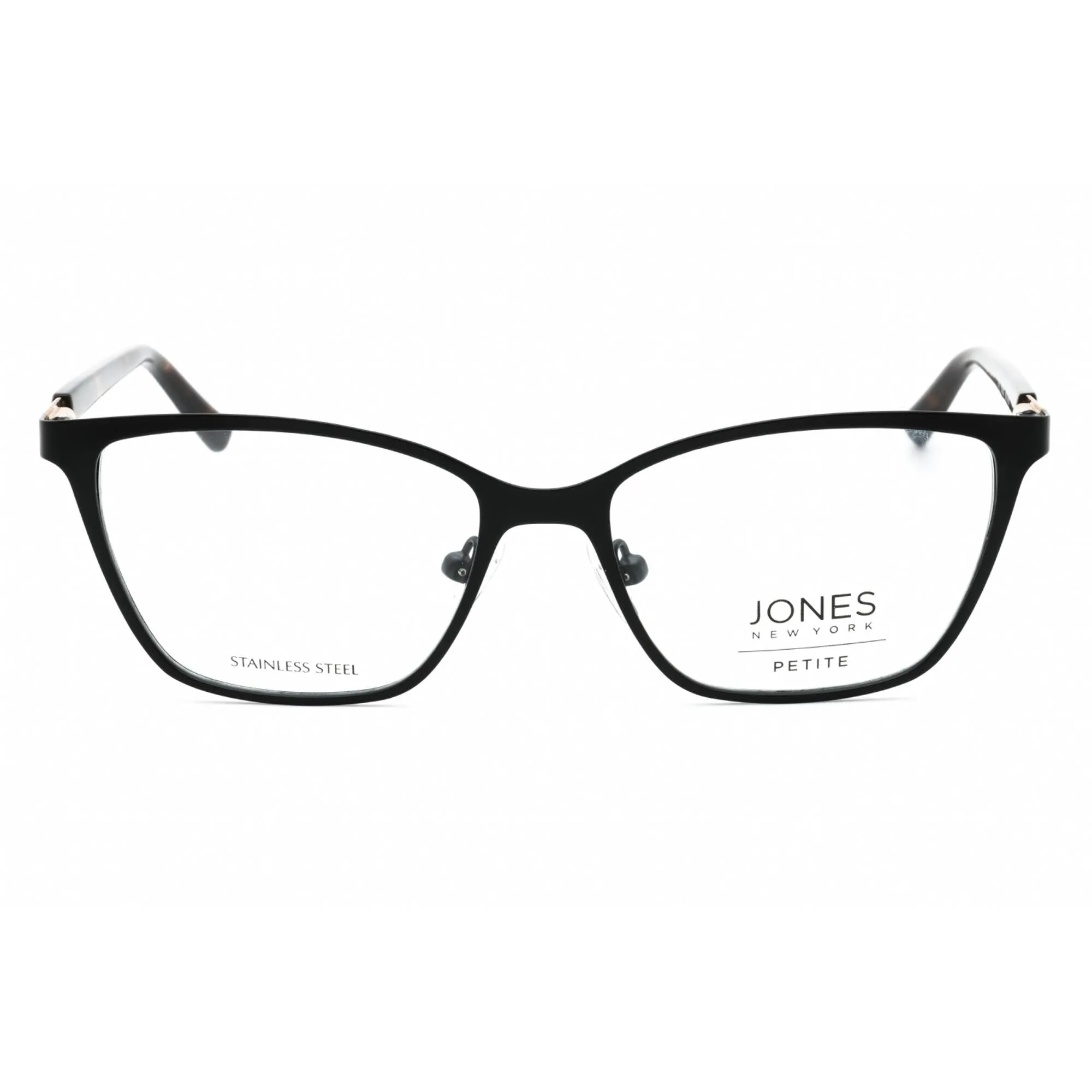 Jones New York Women's Eyeglasses - Black Metal Cat Eye Full Rim Frame | J149 0BLA