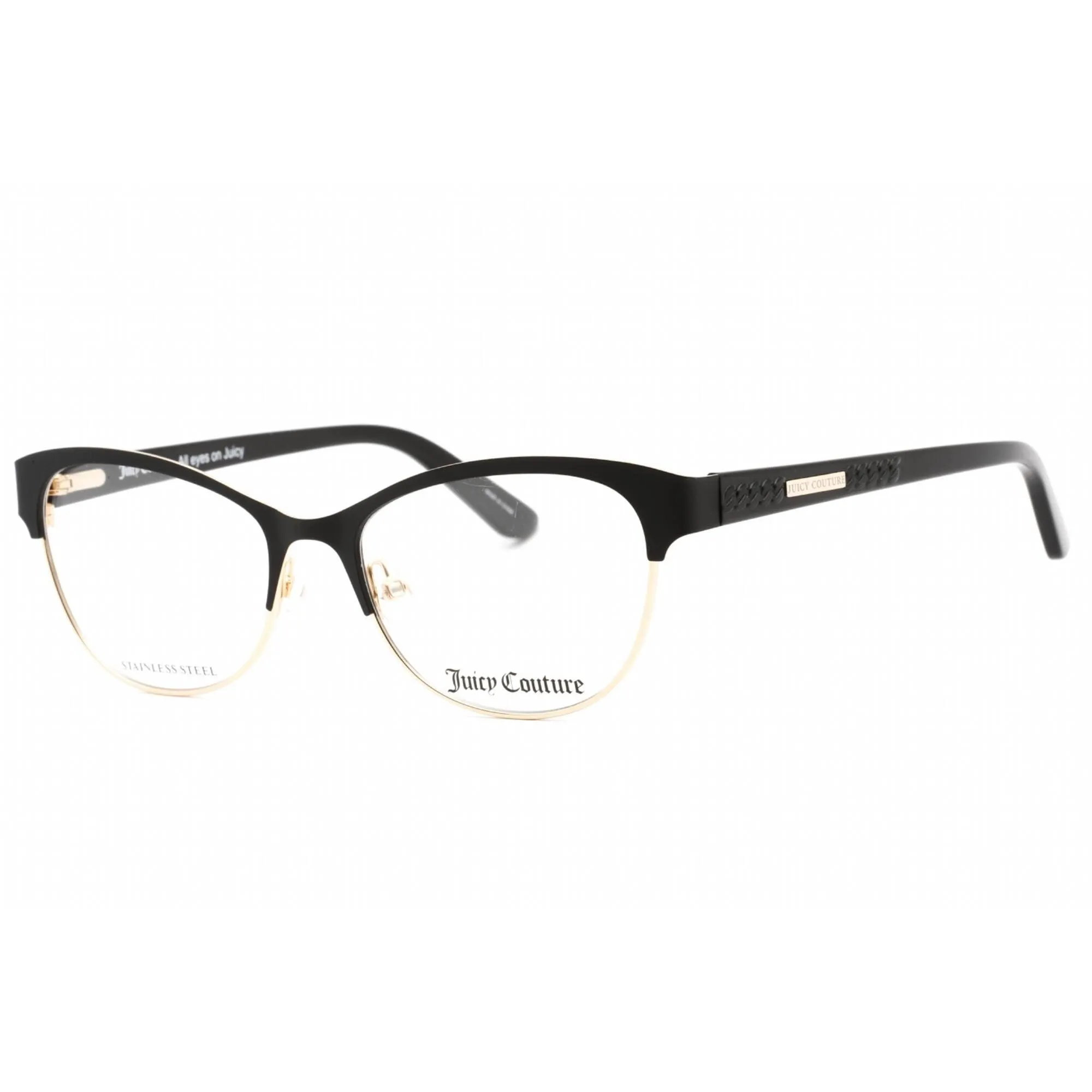 Juicy Couture Women's Eyeglasses - Matte Black Metal Cat Eye Frame | JU 216/G 0003 00
