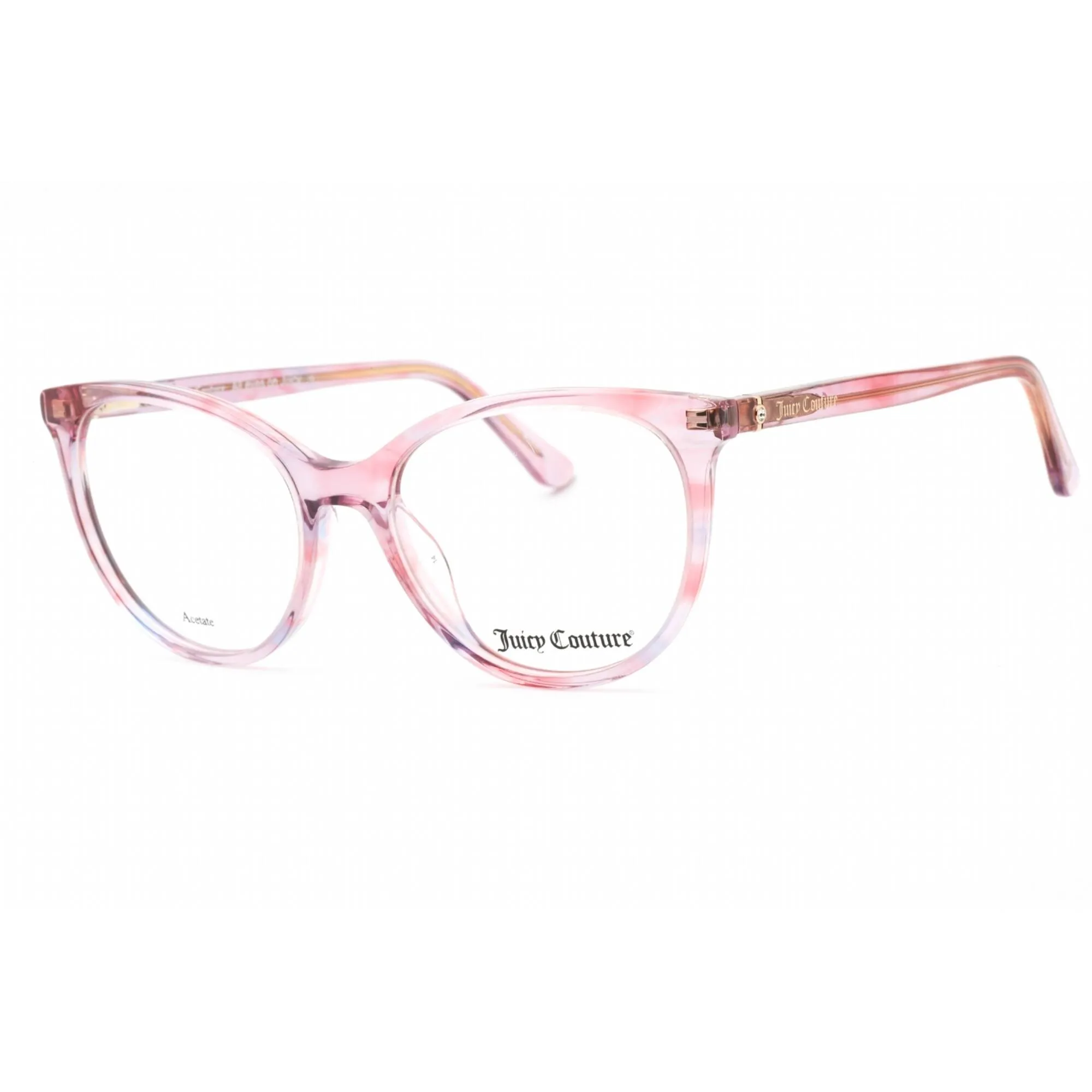 Juicy Couture Women's Eyeglasses - Pink Horn Cat Eye Full Rim Frame | JU 235 01ZX 00