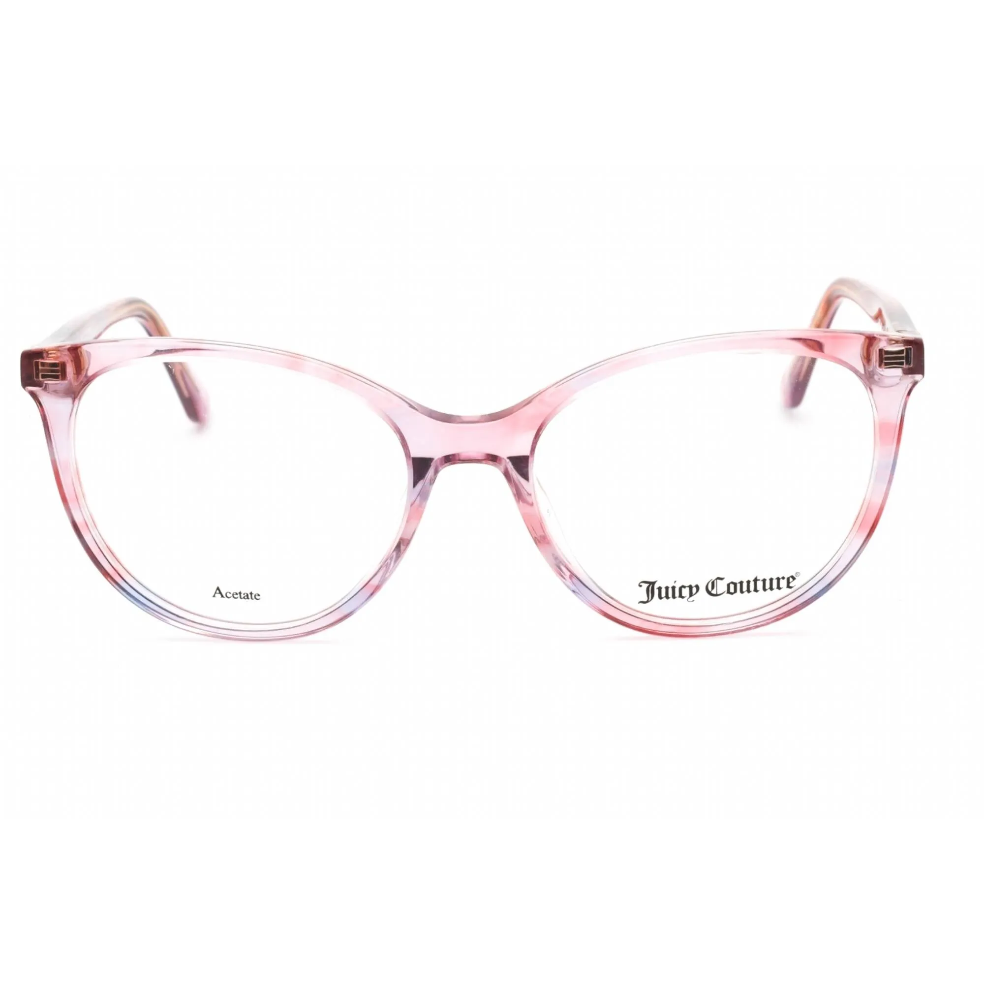 Juicy Couture Women's Eyeglasses - Pink Horn Cat Eye Full Rim Frame | JU 235 01ZX 00