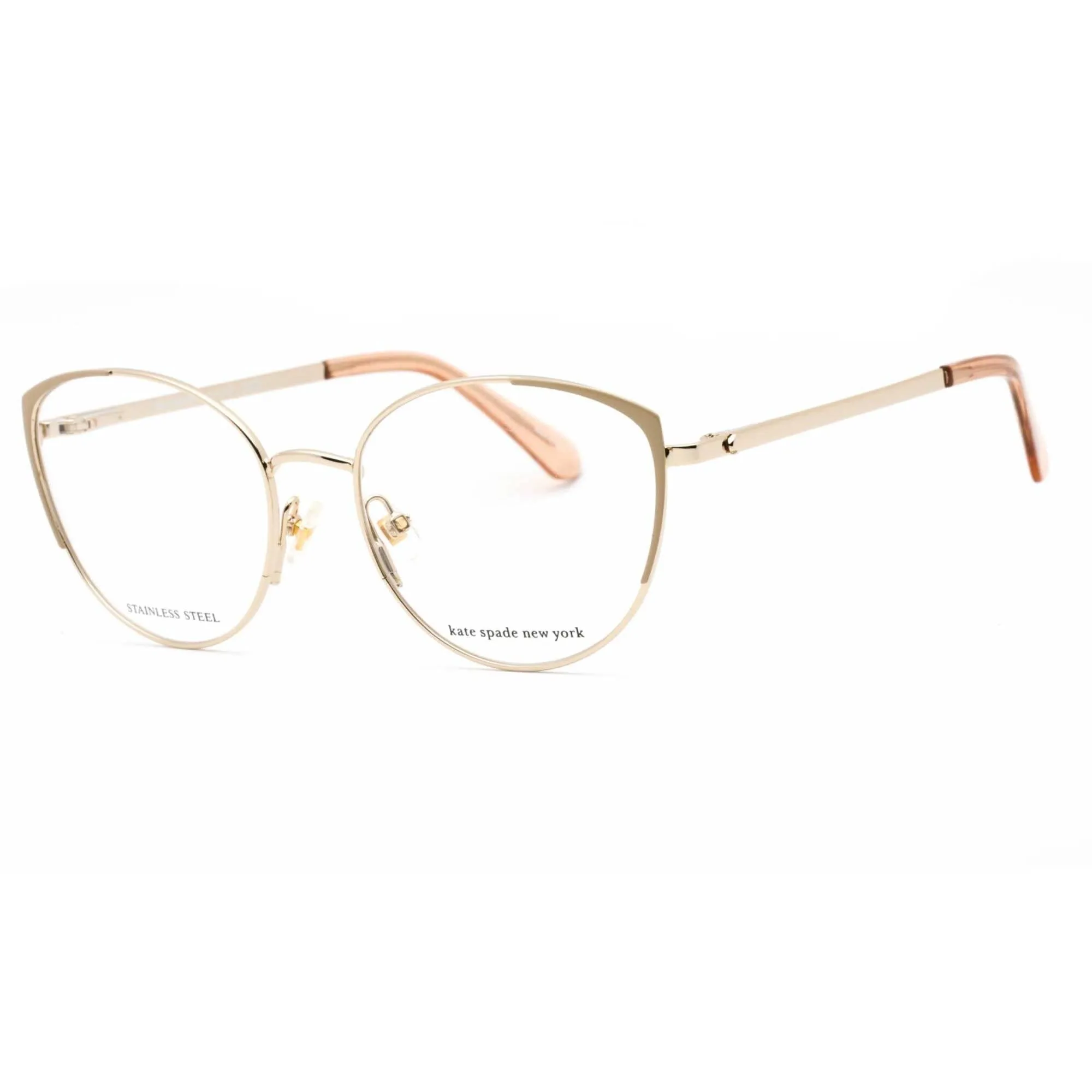 Kate Spade Women's Eyeglasses - Gold Cat Eye Frame Clear Demo Lens | NOEL/G 0J5G 00