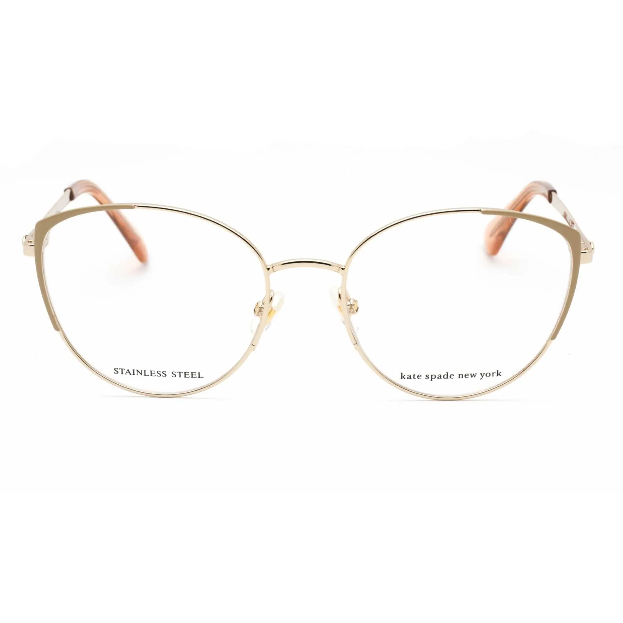 Kate Spade Women's Eyeglasses - Gold Cat Eye Frame Clear Demo Lens | NOEL/G 0J5G 00