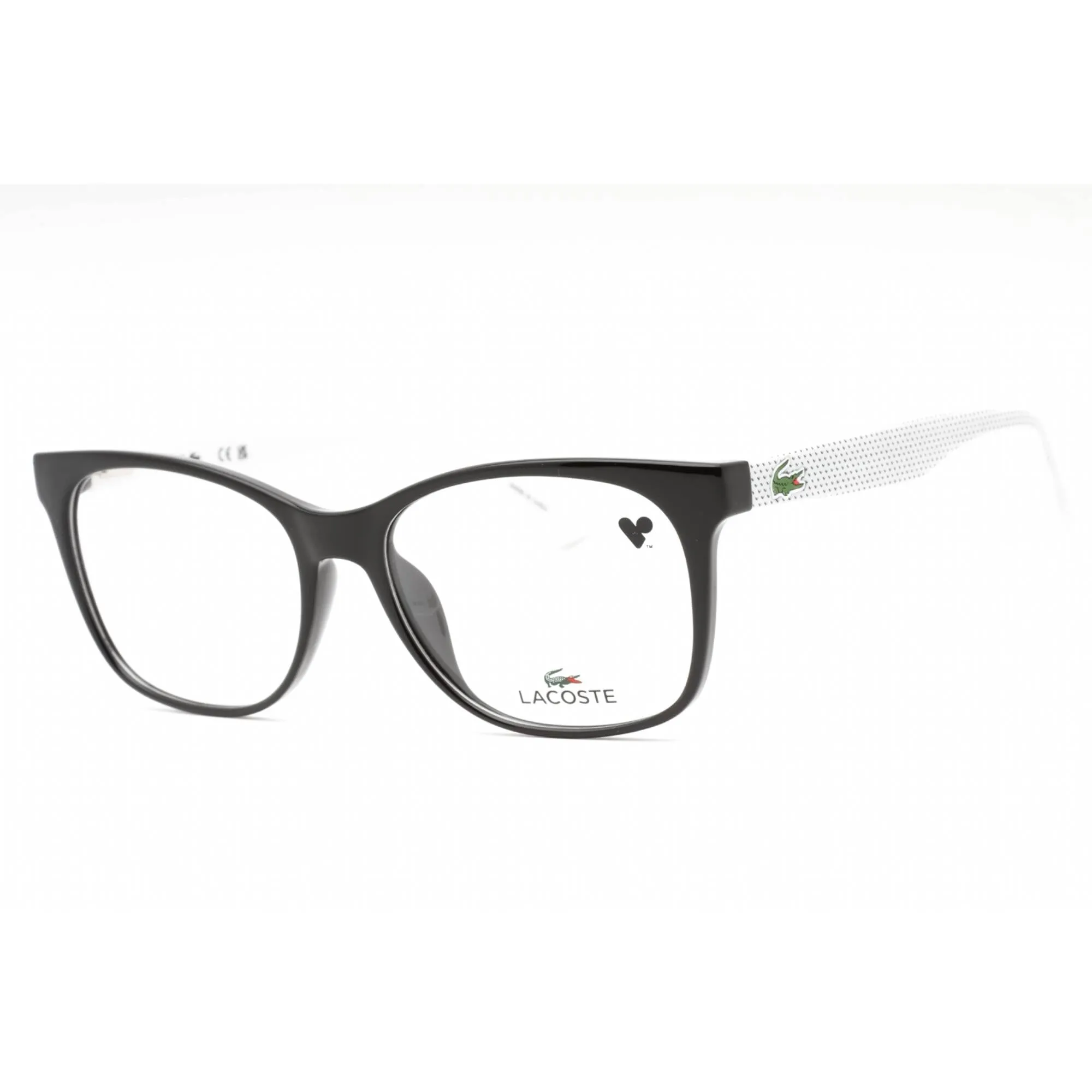 Lacoste Women's Eyeglasses - Black Plastic Rectangular Full Rim Frame | L2767 001