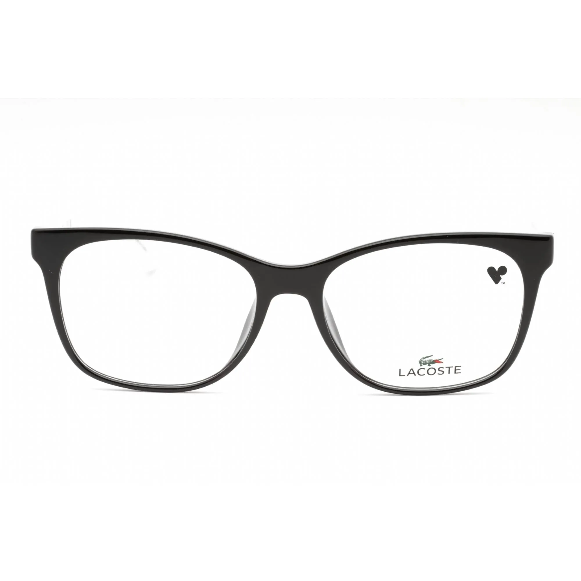 Lacoste Women's Eyeglasses - Black Plastic Rectangular Full Rim Frame | L2767 001