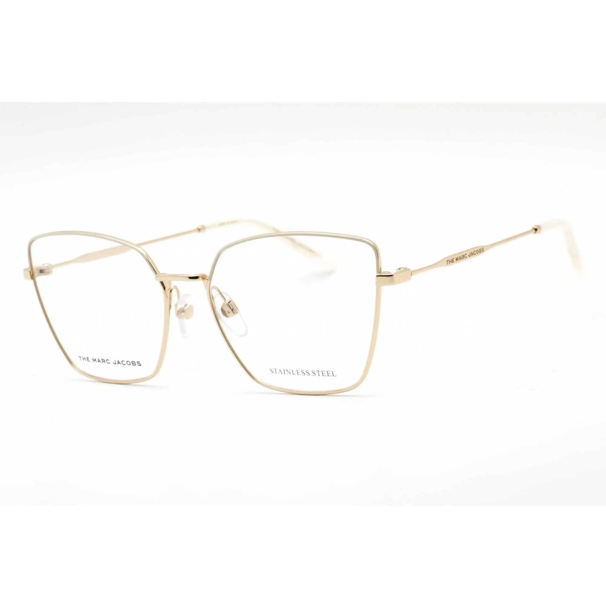 Marc Jacobs Women's Eyeglasses - Gold Ivory Metal Cat Eye Frame | MARC 561 0Y3R 00