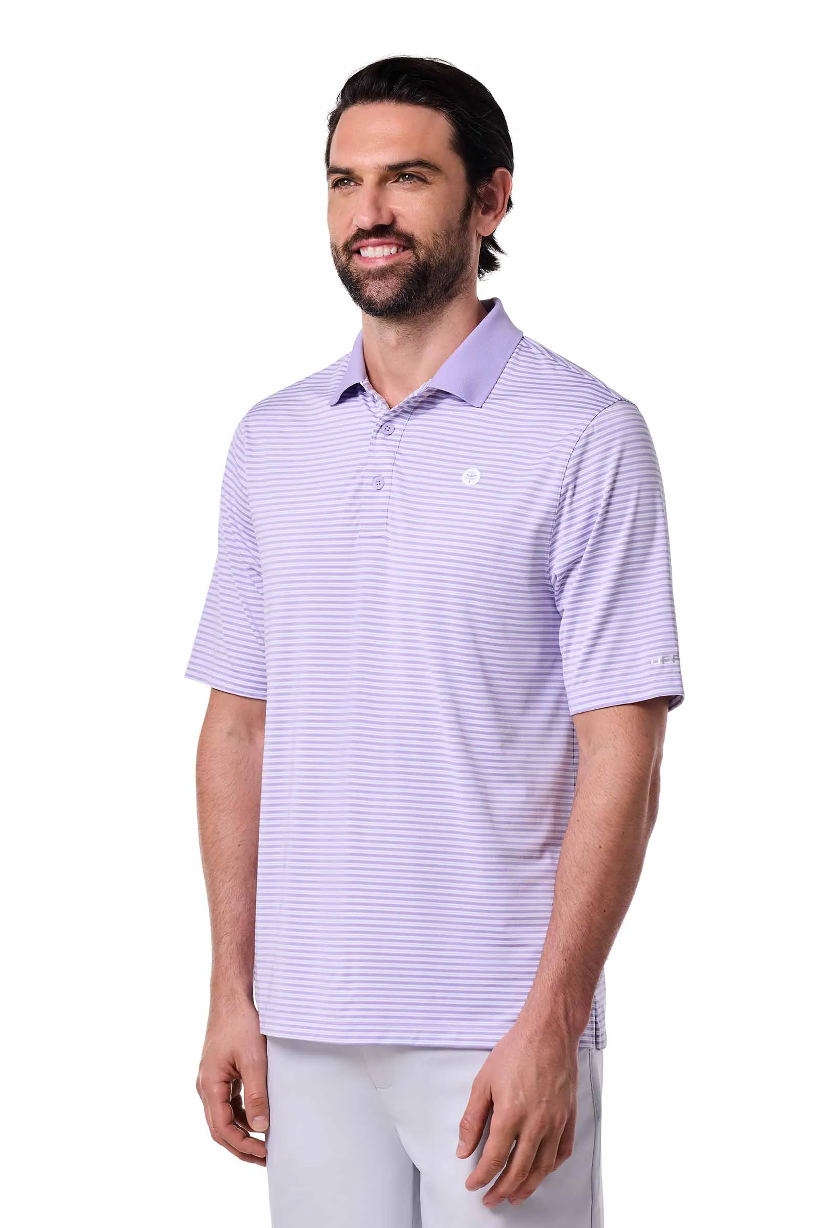 Men's Erodym Short Sleeve Polo | Lavendula/White