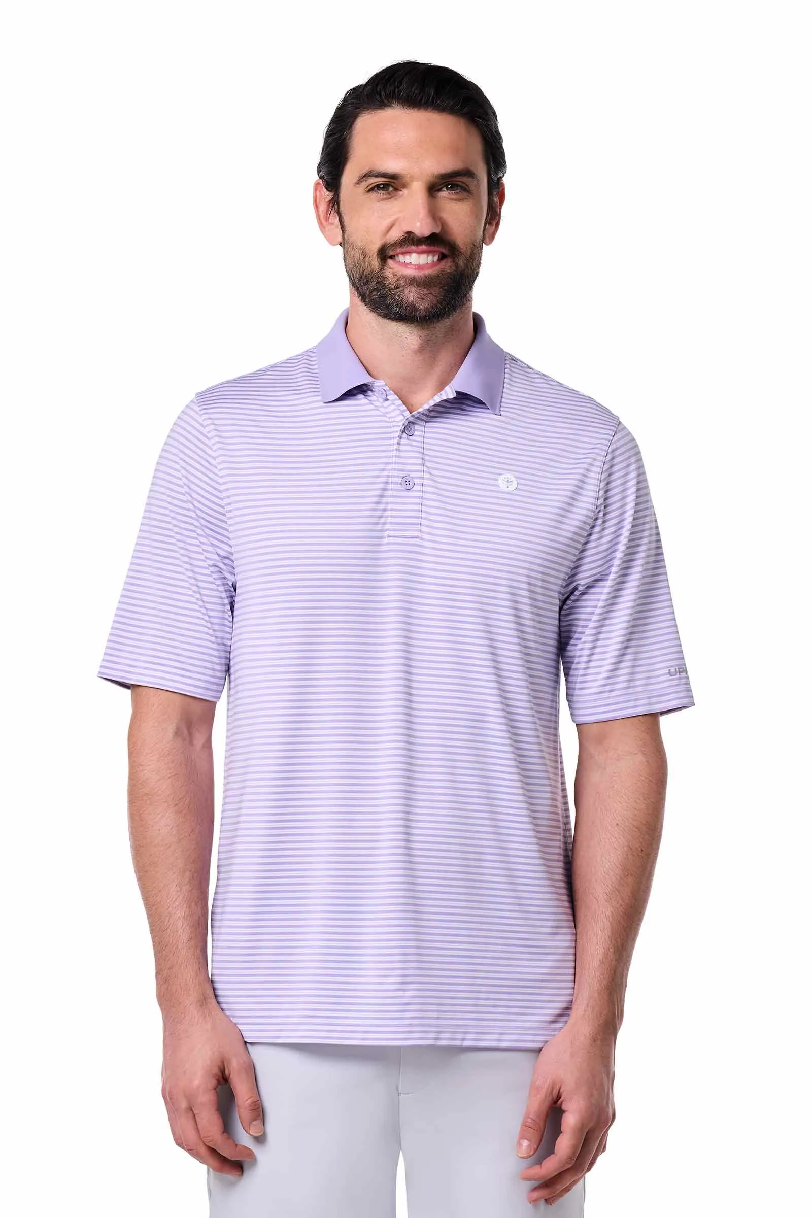 Men's Erodym Short Sleeve Polo | Lavendula/White