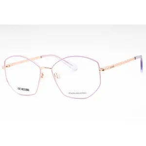 Moschino Love Women's Eyeglasses - Lilac Gold Copper Geometric Frame | MOL623 0LTA 00