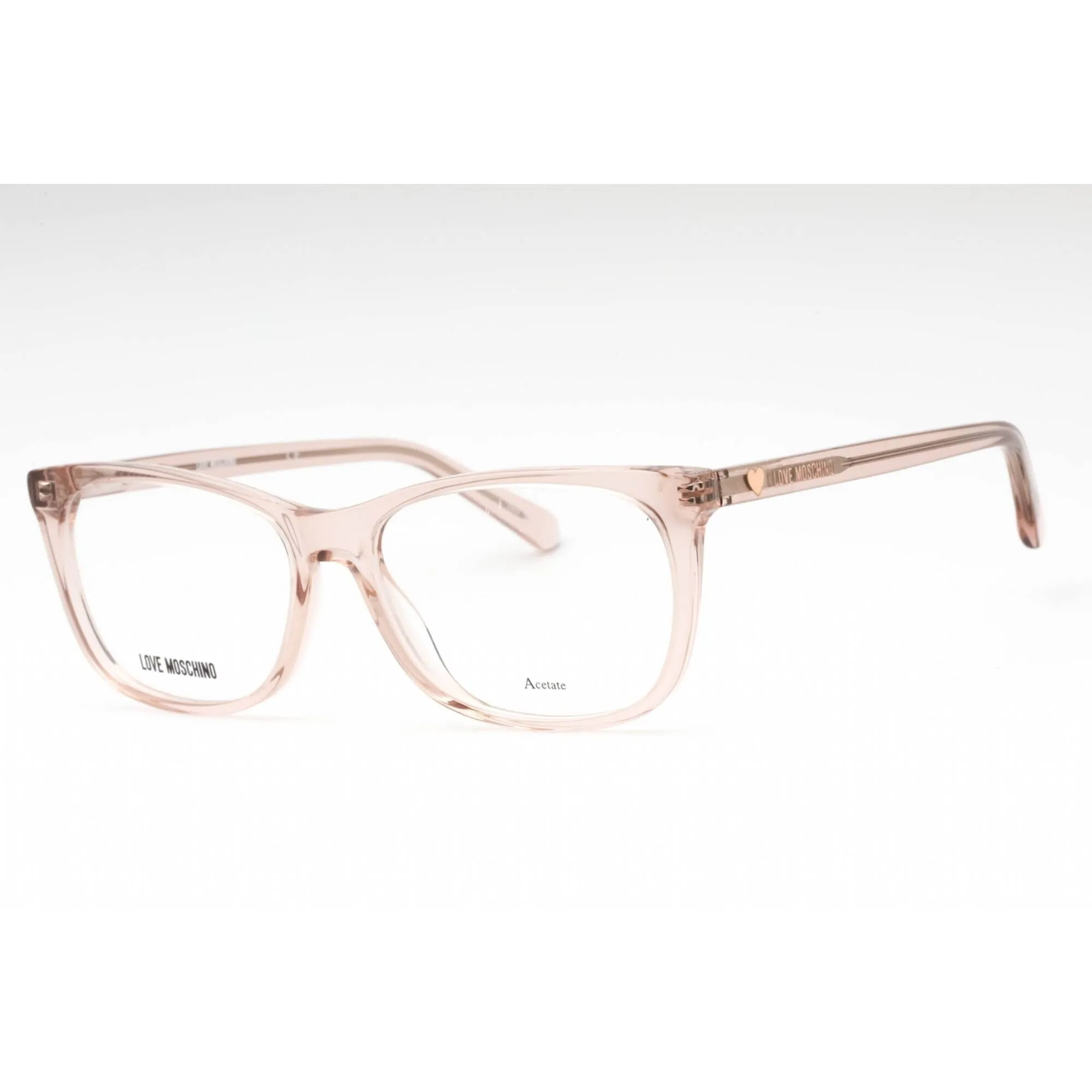 Moschino Love Women's Eyeglasses - Nude Plastic Rectangular Frame | MOL557 0FWM 00