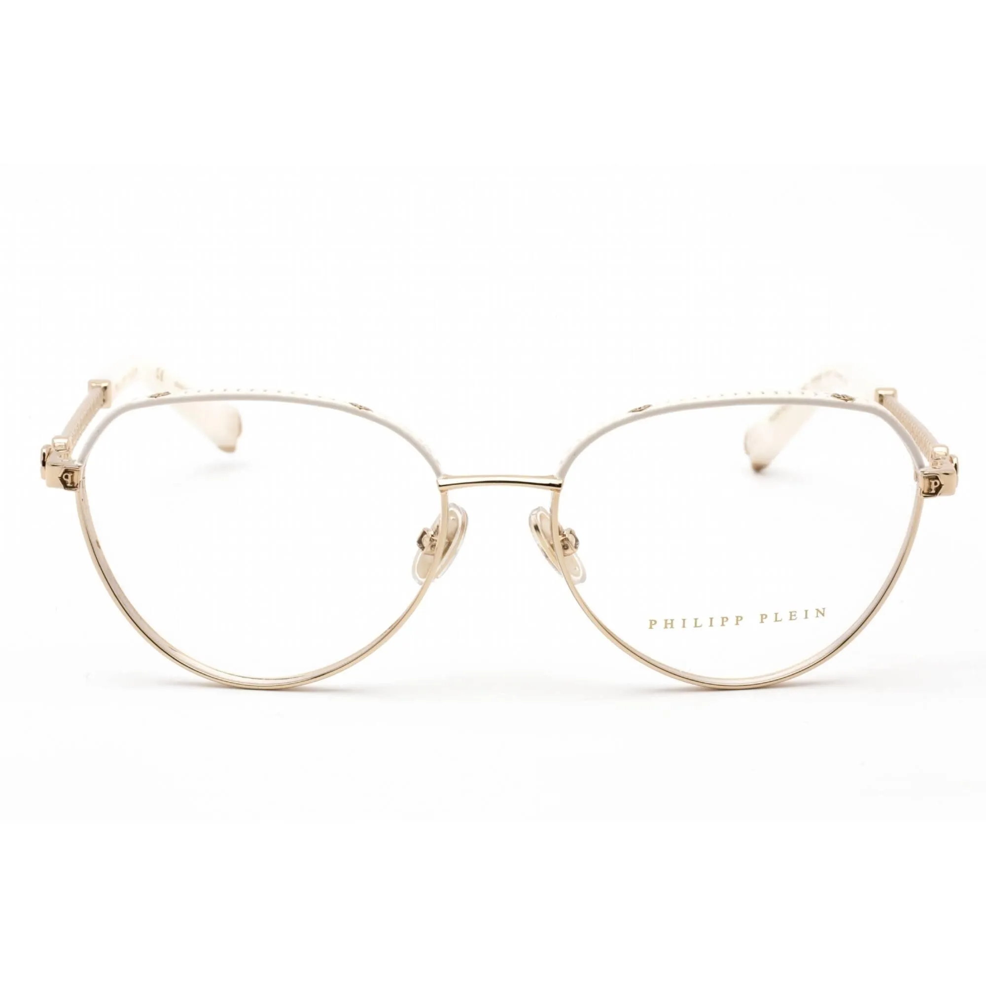 Philipp Plein Women's Eyeglasses - Rose Gold Metal Rectangular Frame | VPP035S 0H32