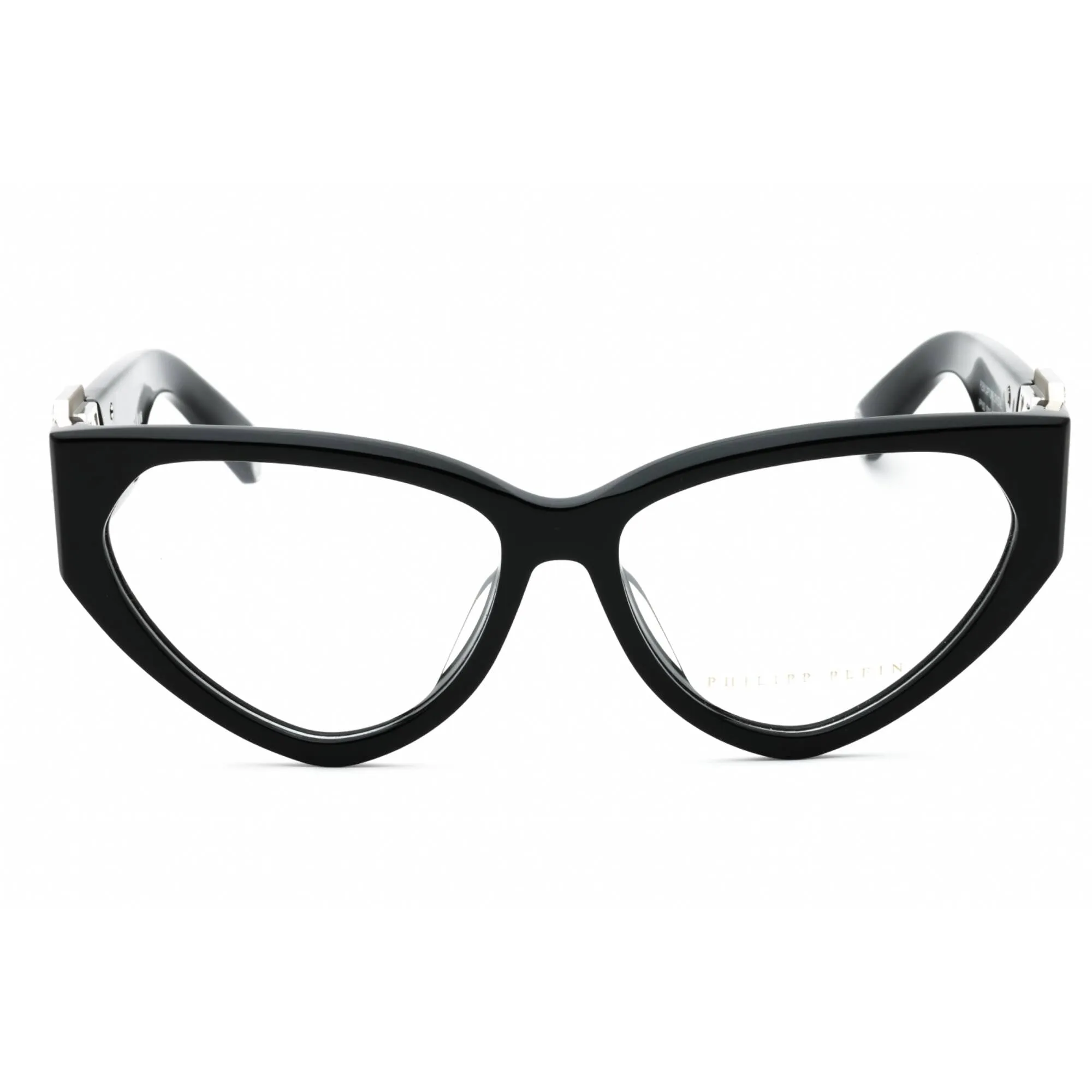 Philipp Plein Women's Eyeglasses - Shiny Black Plastic Cat Eye Frame | VPP163S 700K