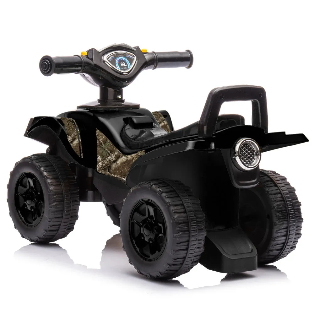 RealTree Quad Push Car - Black - Foot-To-Floor Ride-On for Toddlers 12mo 