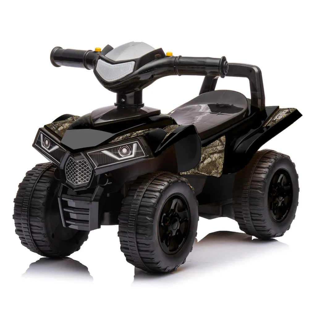 RealTree Quad Push Car - Black - Foot-To-Floor Ride-On for Toddlers 12mo 