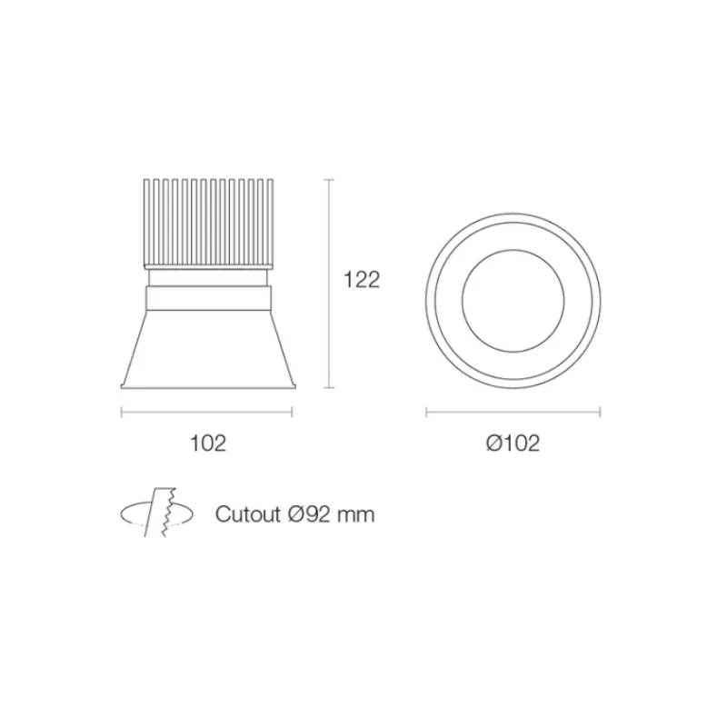 Recessed Deep IP65 Downlight