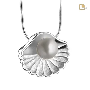 Sea Shell Pearl Sterling Silver Cremation Pendant