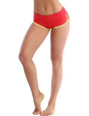 Sexy Booty Biking Shorts scarlet_fluorescentyellow_Biking