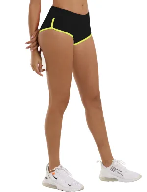 Sexy Booty Gym Shorts black_fluorescentyellow_Gym