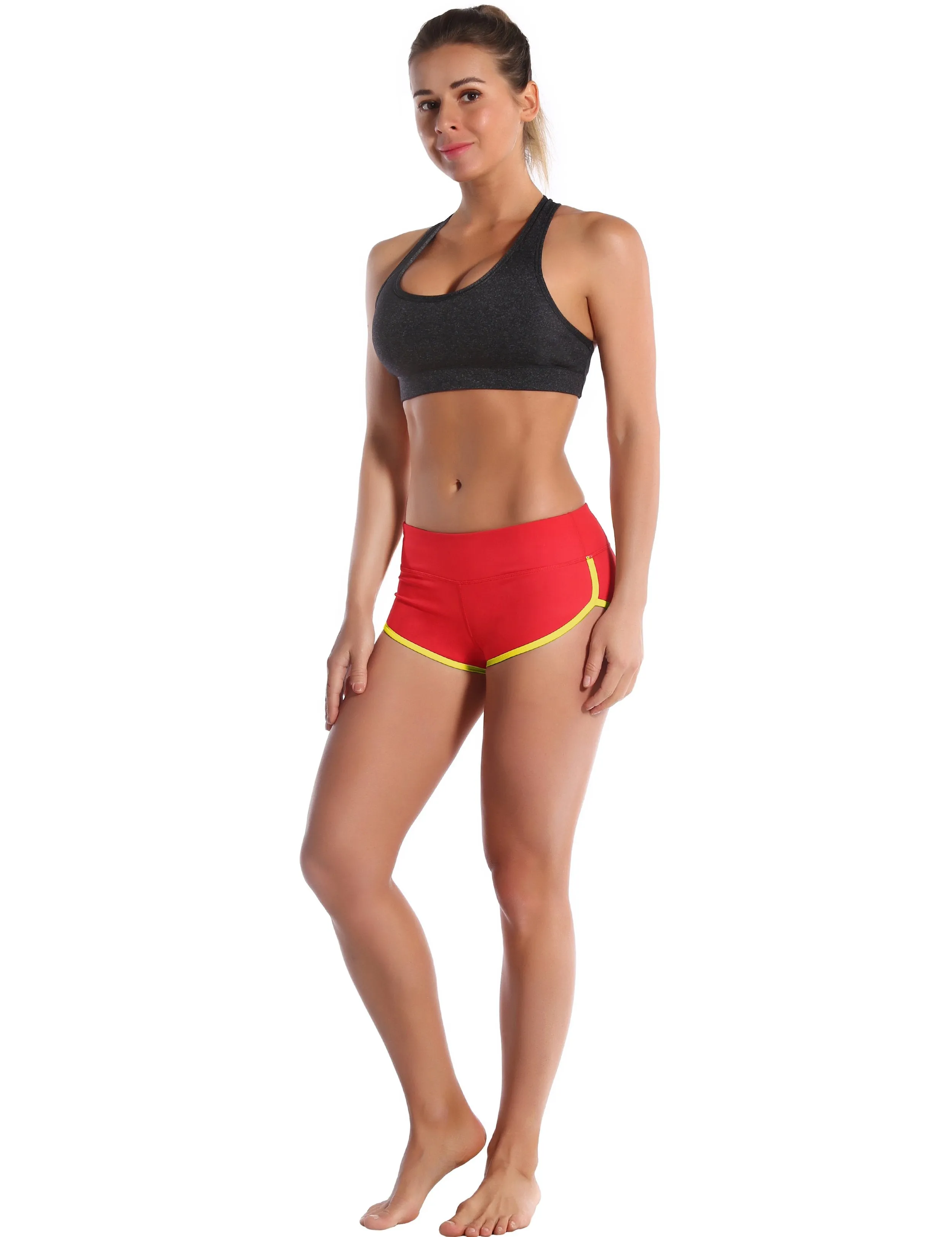 Sexy Booty Jogging Shorts scarlet_fluorescentyellow ins_Jogging