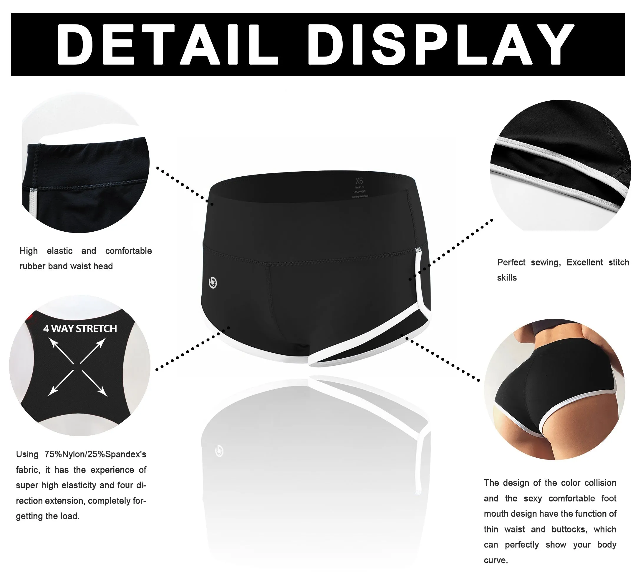 Sexy Booty Plus Size Shorts darknavy_Plus Size