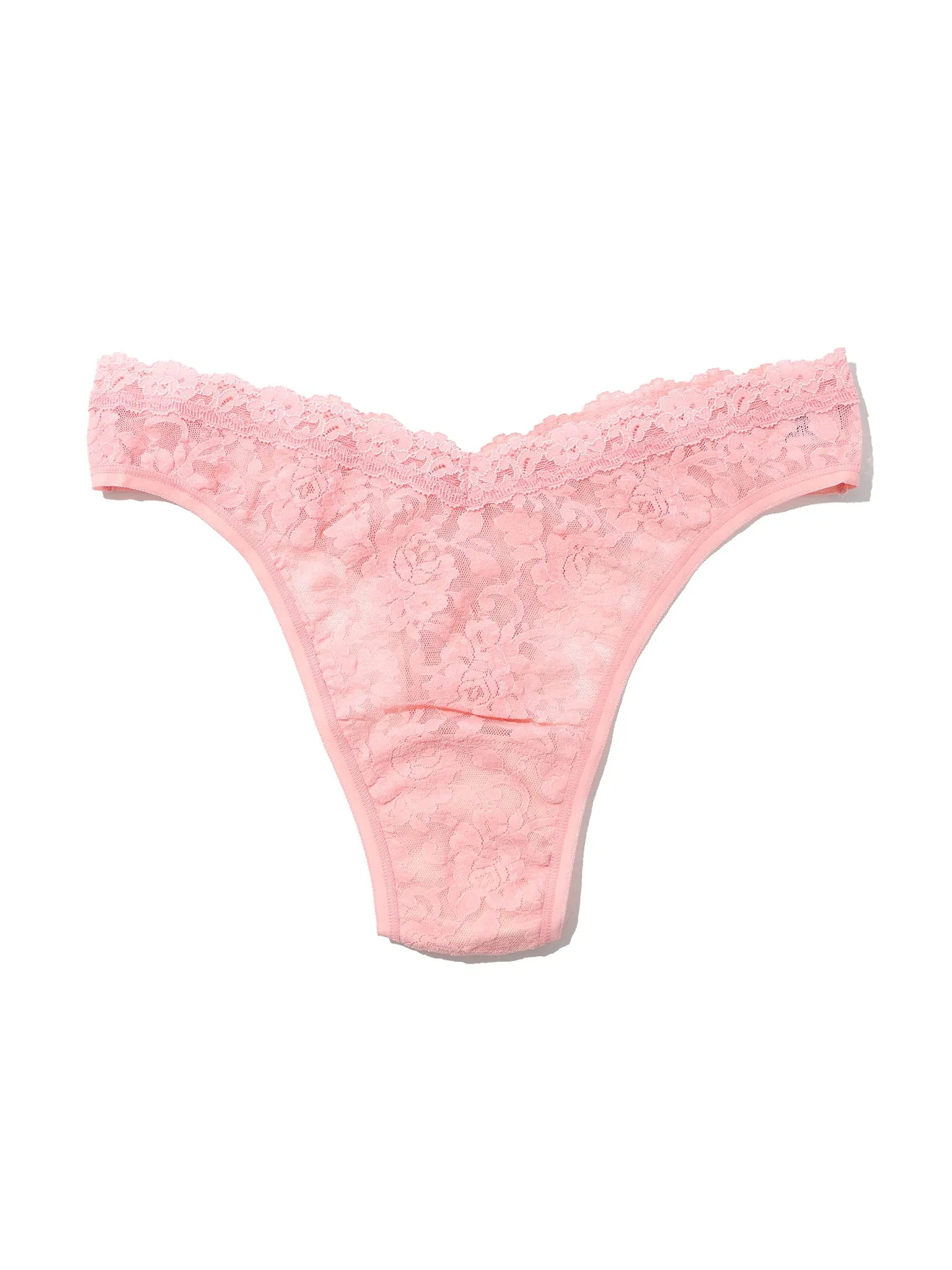 Signature Lace® V-Front High Cut Thong Pretty In Peach Pink