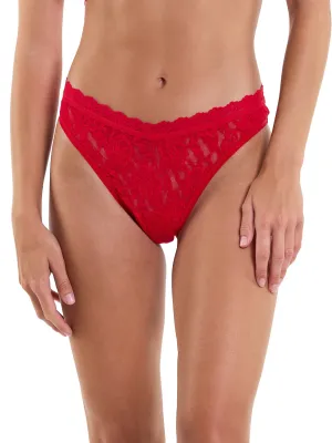 Signature Lace® V-Front High Cut Thong Red Sale