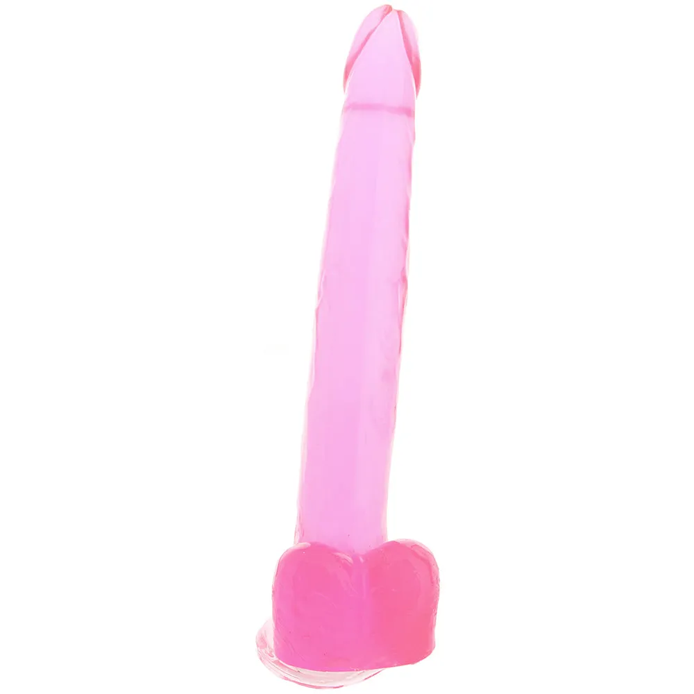 Size Queen 12 Inch Jelly Dildo in Pink