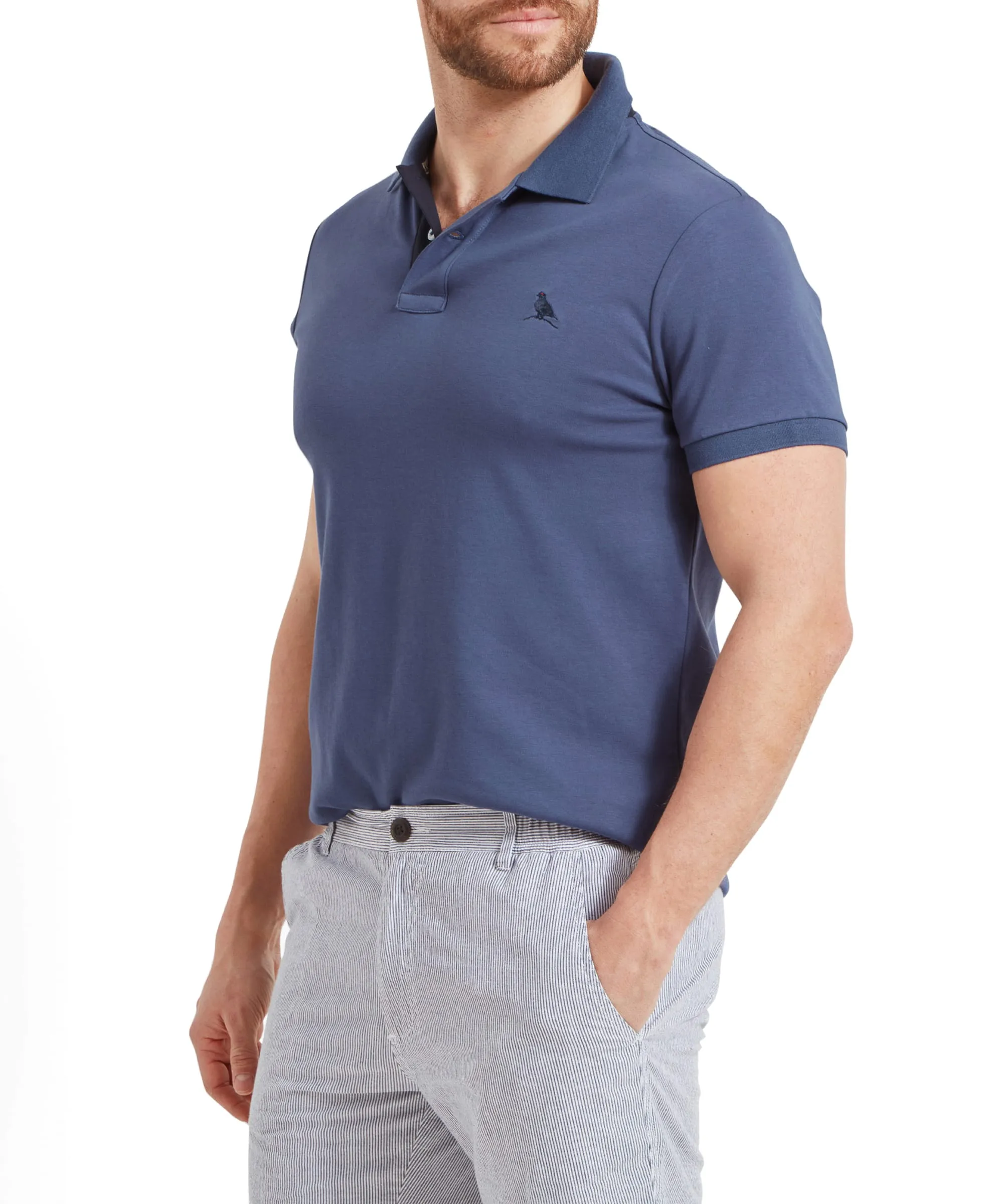 St Ives Jersey Polo Shirt - French Navy