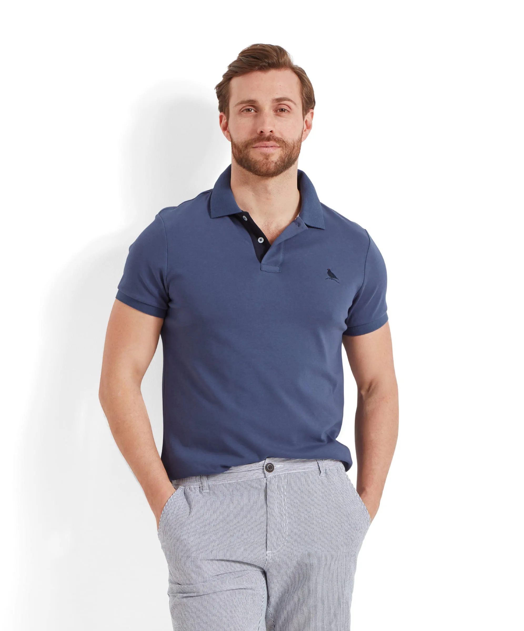 St Ives Jersey Polo Shirt - French Navy