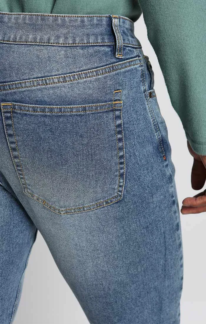 Straight Fit Stretch Denim