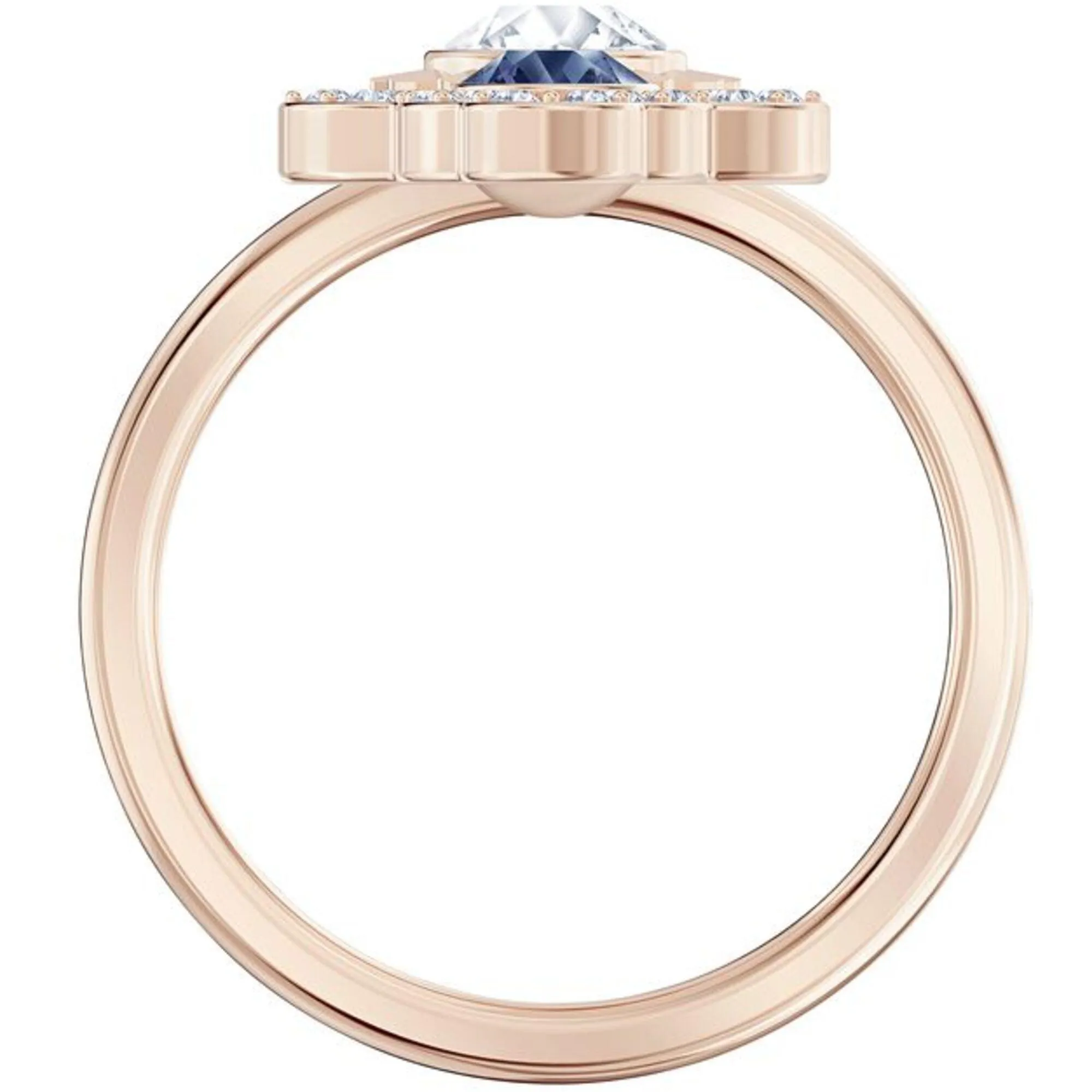 Swarovski Women's Ring - Duo Evil Symbolic Motif Rose Gold Plated, Size 6 | 5515441
