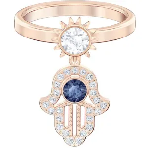 Swarovski Women's Ring - Duo Evil Symbolic Motif Rose Gold Plated, Size 6 | 5515441