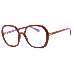 Tom Ford Women's Eyeglasses - Shiny Red Geometric Full Rim Frame | FT5814-B 066