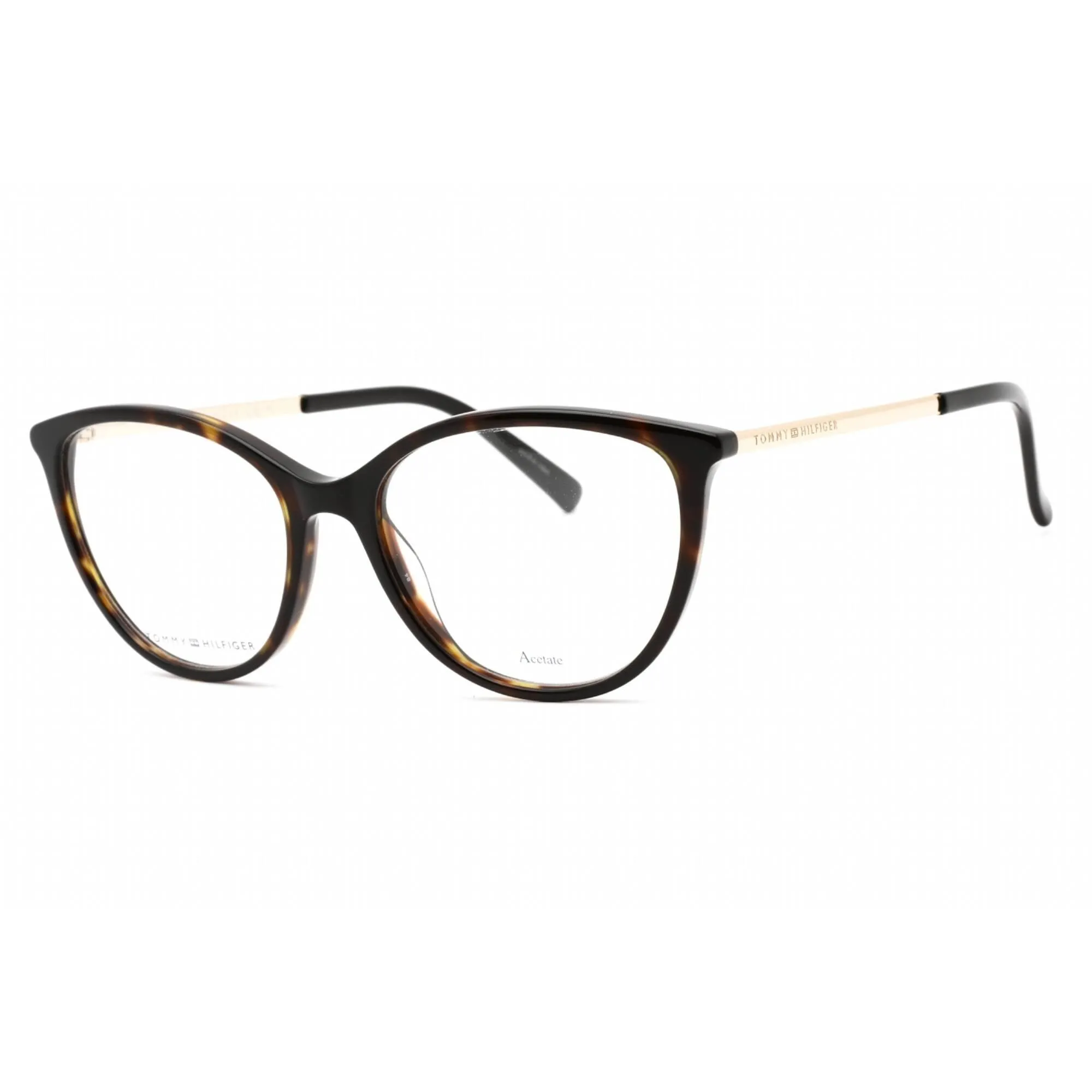 Tommy Hilfiger Women's Eyeglasses - Dark Havana Rectangular Frame | Th 1590 0086 00