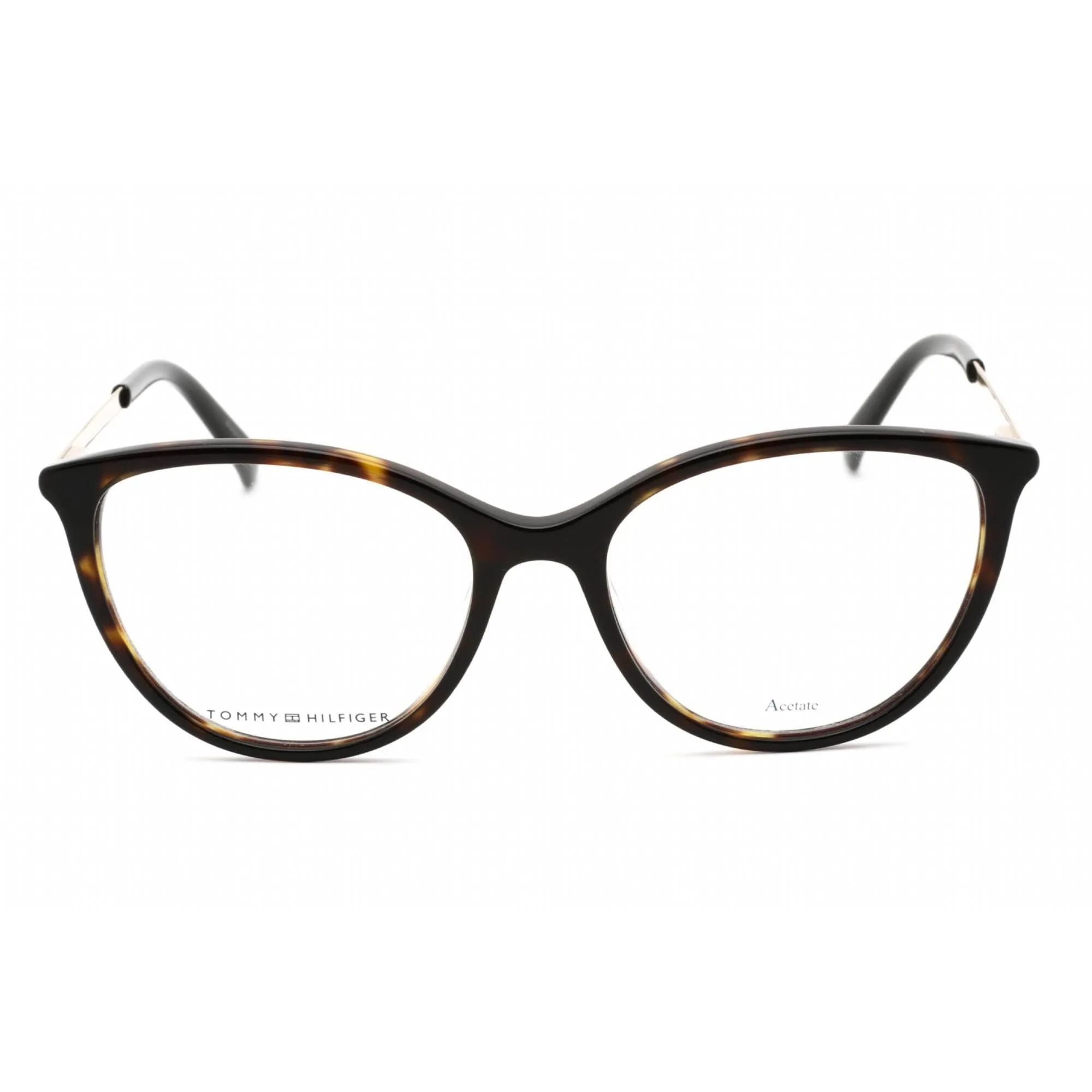 Tommy Hilfiger Women's Eyeglasses - Dark Havana Rectangular Frame | Th 1590 0086 00