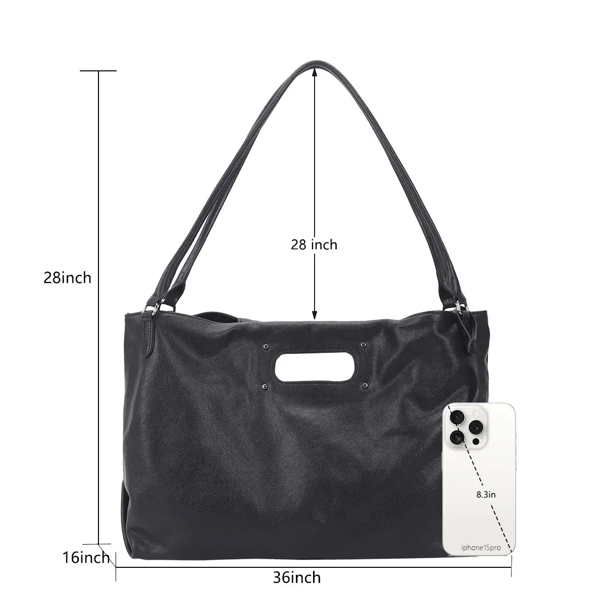 Urban Commuter Vegan Leather Tote/Shoulder Bag