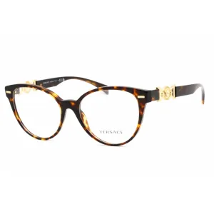 Versace Women's Eyeglasses - Full Rim Cat Eye Shape Havana Plastic Frame | 0VE3334 108