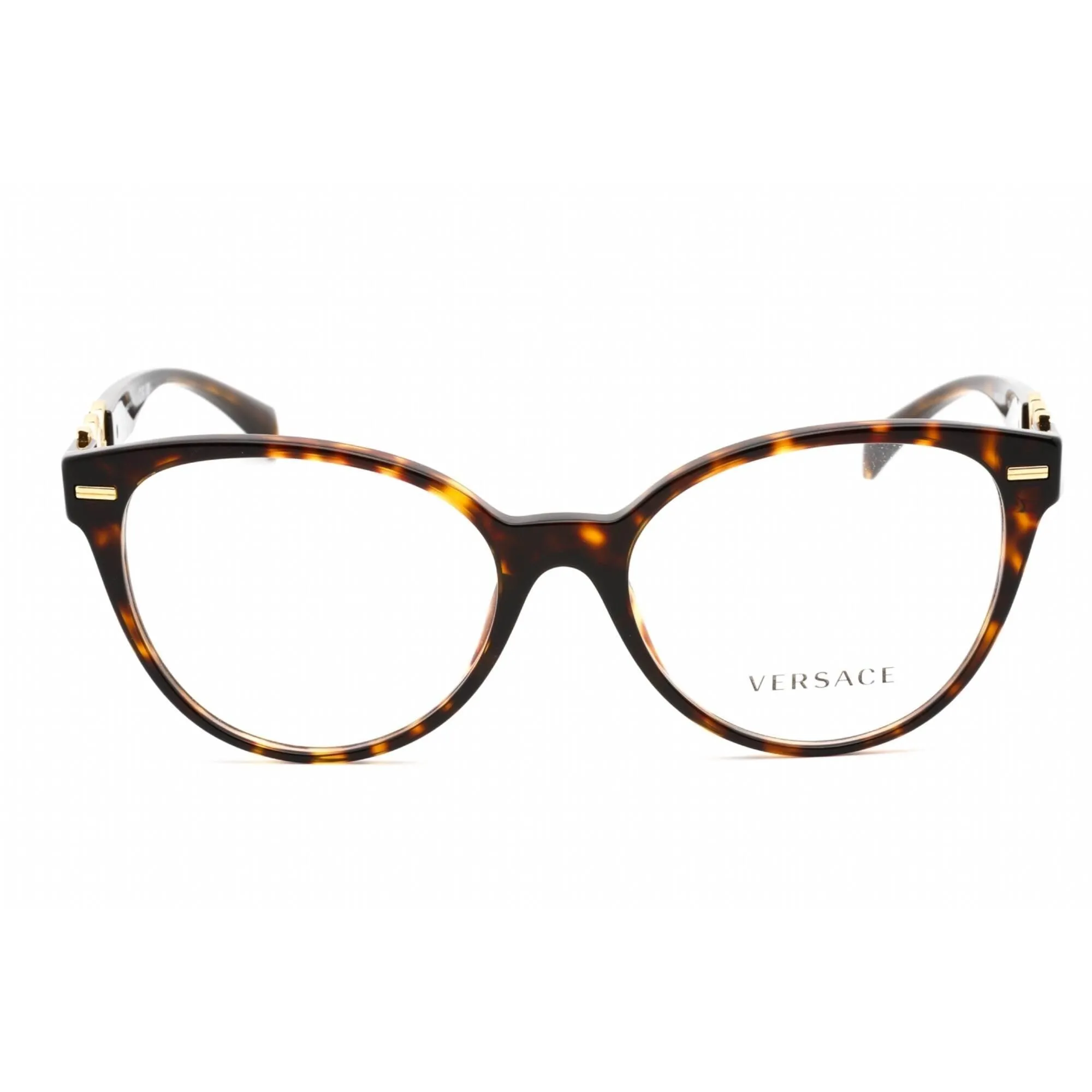 Versace Women's Eyeglasses - Full Rim Cat Eye Shape Havana Plastic Frame | 0VE3334 108
