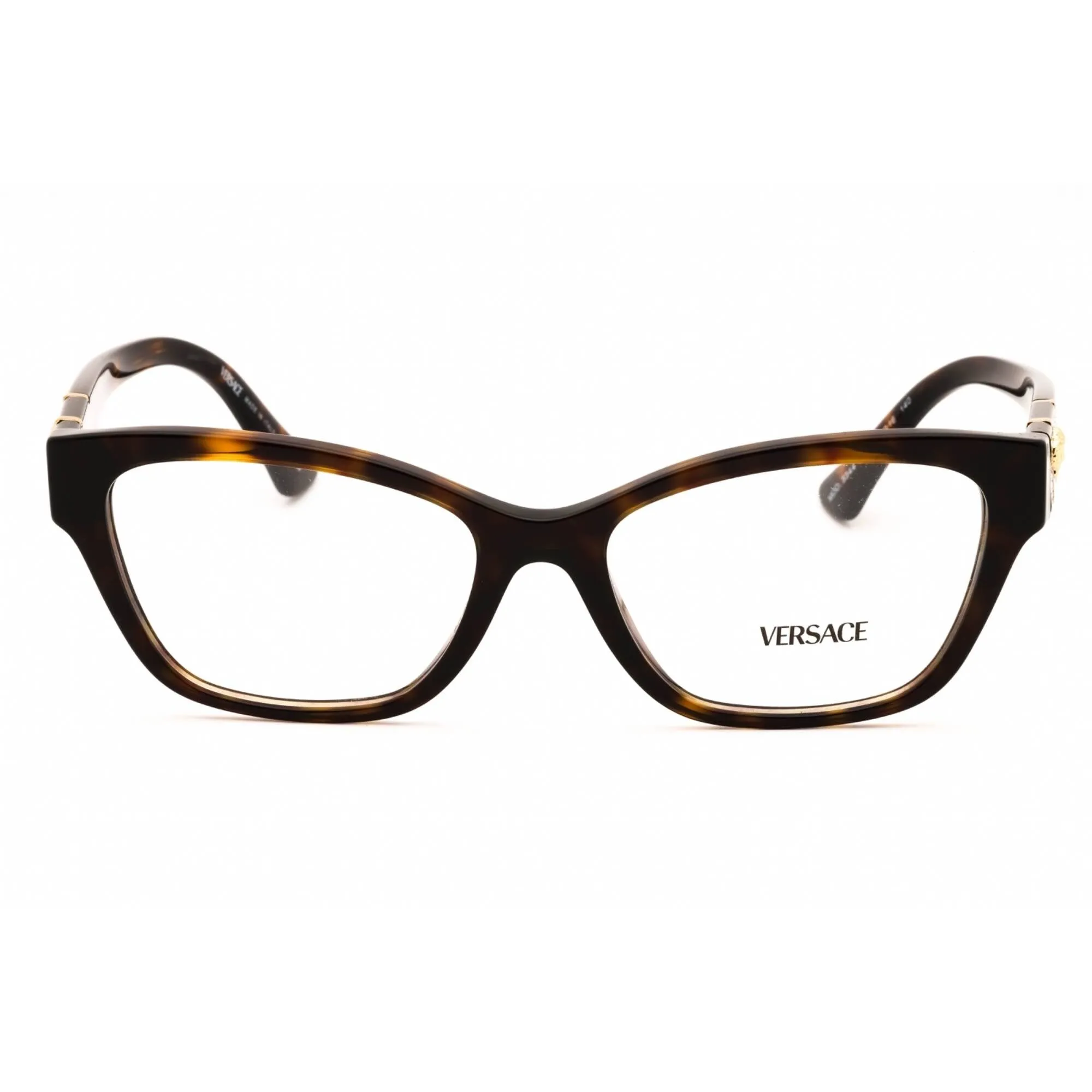 Versace Women's Eyeglasses - Havana Plastic Cat Eye Full Rim Frame | 0VE3344 108