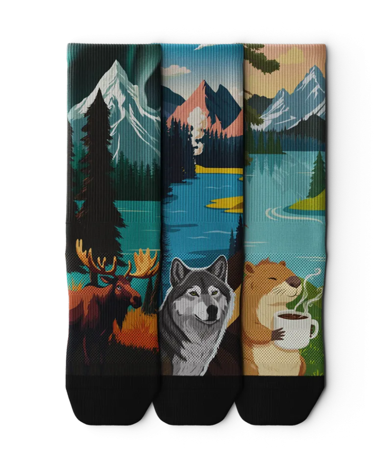 Wildlife Crew Socks 3-Pack