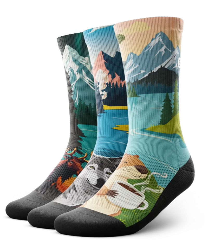 Wildlife Crew Socks 3-Pack
