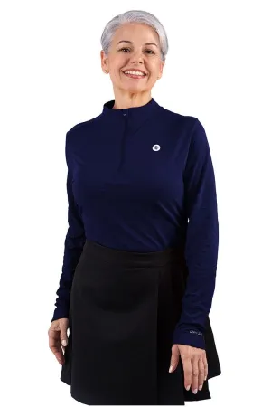 Women's Albatross Long Sleeve Pullover | Navy Diamond Jacquard